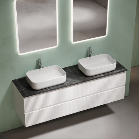 Столешница для ванной комнаты  SANCOS Black Sky 1600х460 c отверстием под смеситель, TT160A1X